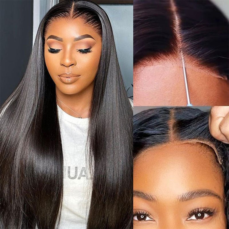 ReadytoGo Glueless 13x4 Full Frontal Lace Straight Peruvian Human Hair Wig - Superlovehair